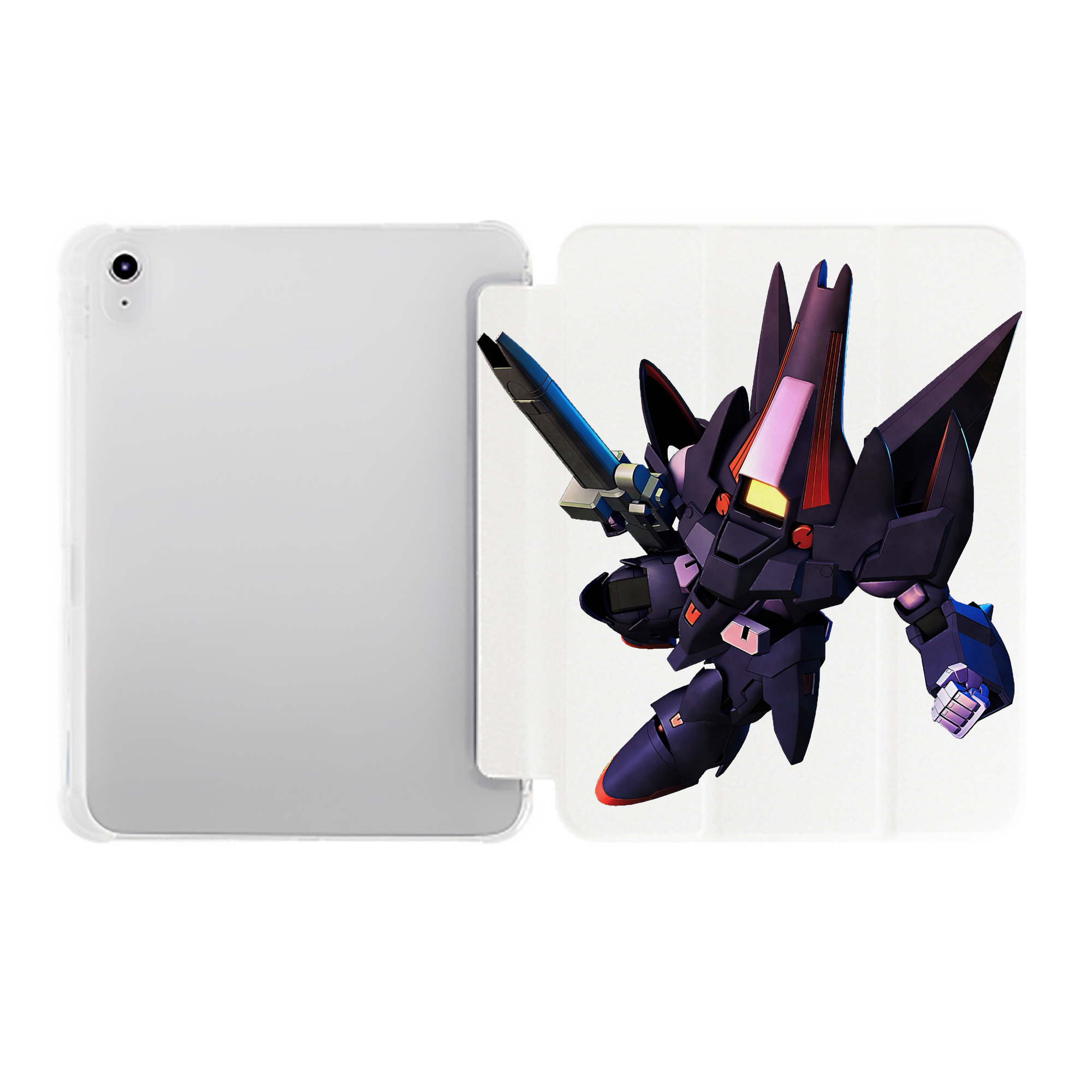 （画像用） 機動戦士ガンダム Mobile Suit Gundam IPad ケース ペン収納付き 三つ折りスタンド PUレザー×シリコン 対応機種9.5/10.5/10.9インチ